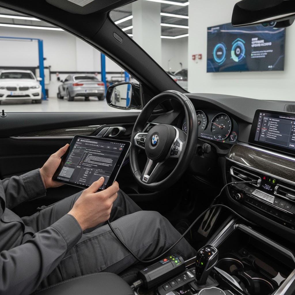 إعادة برمجة بي إم دبليو بعد الصيانة