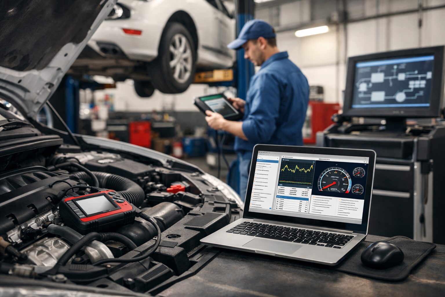 خدمة برمجة وفحص السيارات في جدة